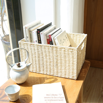 Πλεκτή καλαθούλα γραφείου αποθήκευσης – Πολυχρησικός φορητός οργανωτής, 9 L χωρητικότητα, ιαπωνικό στυλ