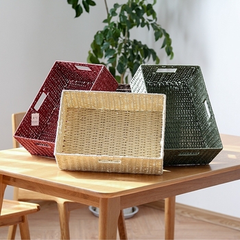 Πλεκτή καλαθούλα γραφείου αποθήκευσης – Πολυχρησικός φορητός οργανωτής, 9 L χωρητικότητα, ιαπωνικό στυλ