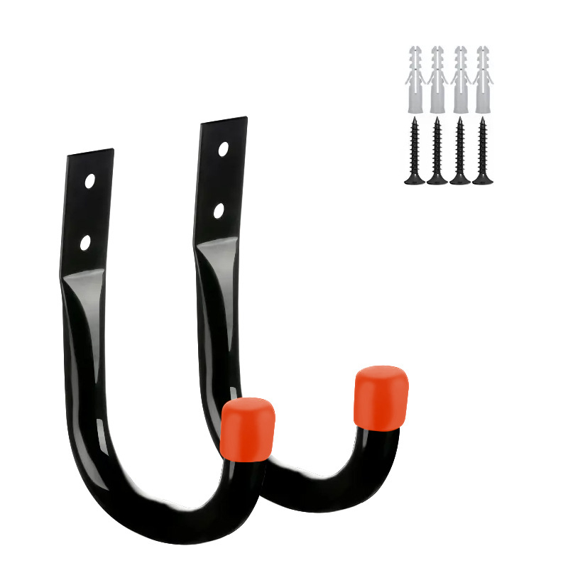 Σετ γάντζων για γκαράζ — έξι γάντζοι για ποδήλατα με βίδες, κατάλληλο για αποθήκευση σε κήπο και γκαράζ, μέγιστο φορτίο 15 κιλά