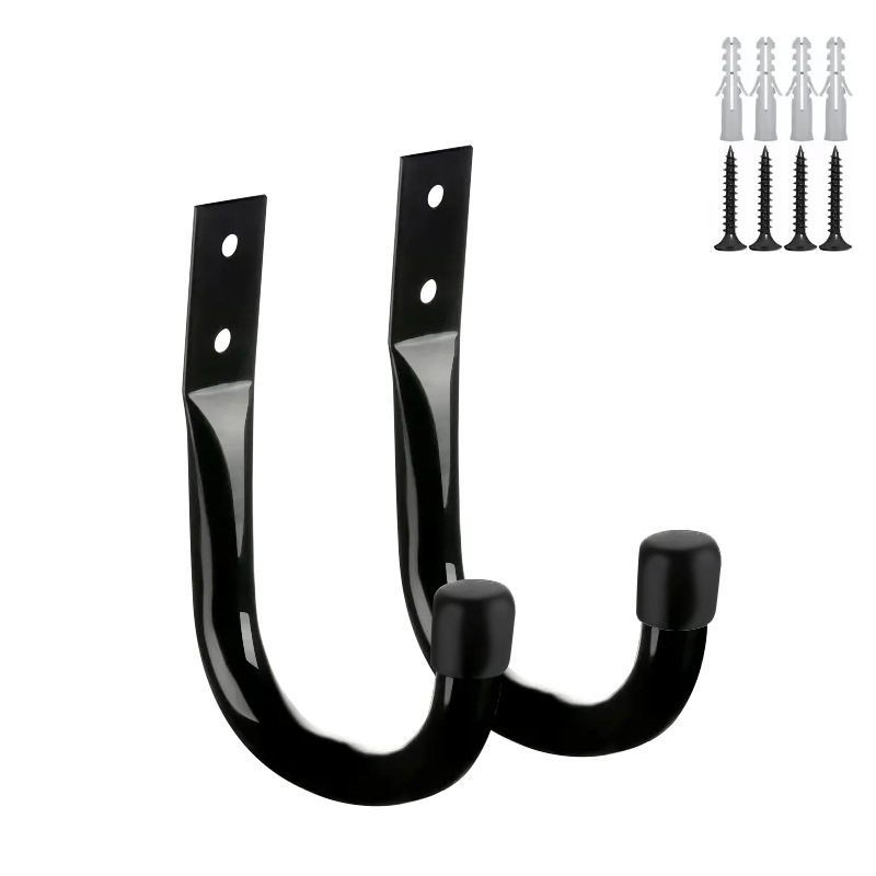 Σετ γάντζων για γκαράζ — έξι γάντζοι για ποδήλατα με βίδες, κατάλληλο για αποθήκευση σε κήπο και γκαράζ, μέγιστο φορτίο 15 κιλά