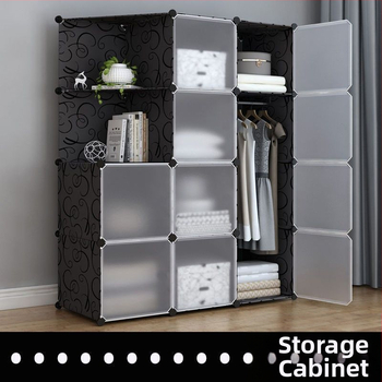 Πλαστική ντουλάπα με ενισχυμένο μεταλλικό πλαίσιο, απλός μοντέρνος σχεδιασμός, ντουλάπι αποθήκευσης υπνοδωματίου