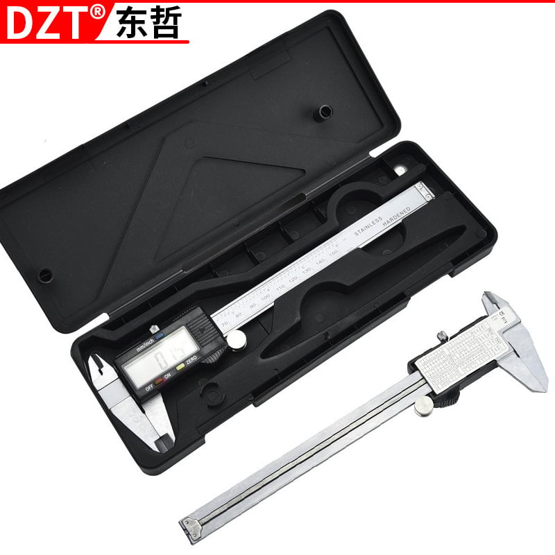 Ψηφιακό caliper από ανοξείδωτο ατσάλι, βιομηχανικής ποιότητας, διπλή κλίμακα μέτρων και ιντσών