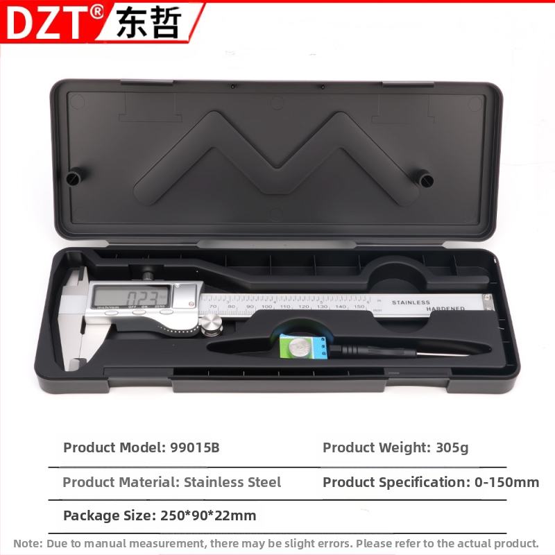 Ψηφιακό caliper από ανοξείδωτο ατσάλι, βιομηχανικής ποιότητας, διπλή κλίμακα μέτρων και ιντσών