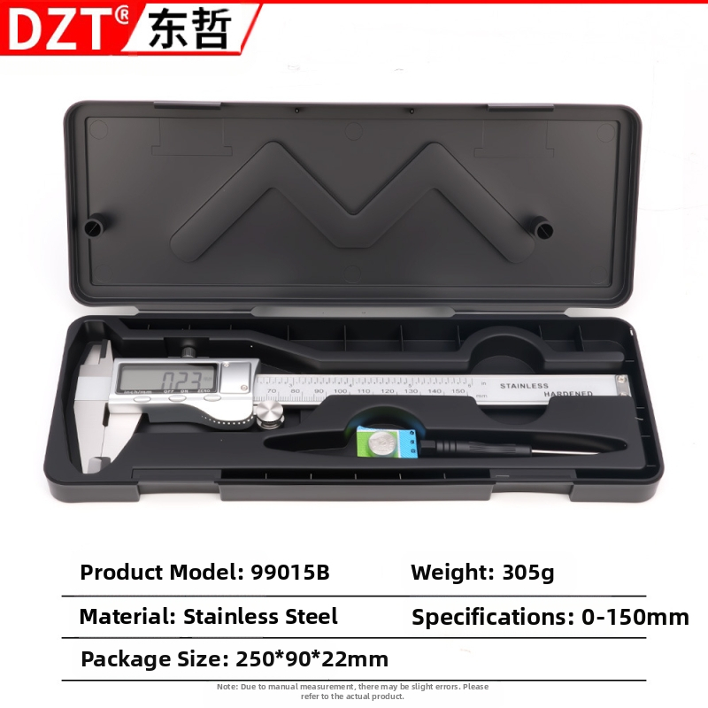 Ψηφιακό caliper από ανοξείδωτο ατσάλι, βιομηχανικής ποιότητας, διπλή κλίμακα μέτρων και ιντσών