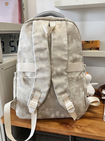 Unisex σχολική τσάντα πλάτης από νάιλον, αδιάβροχη, με πολλαπλά διαμερίσματα, καμπύλοι ιμάντες, επένδυση πολυεστέρα