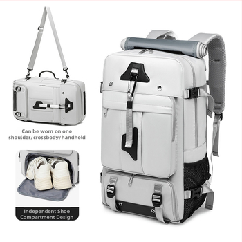 Σακίδιο ταξιδιού μεγάλης χωρητικότητας από νάιλον, συμβατό με φορητό 16 ιντσών, ιμάντες ώμων με αερόσφυξη