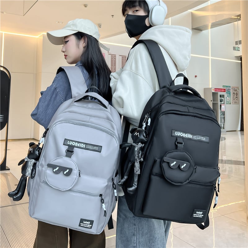 Harajuku stílusú hátizsák, 20–35L, 14 inch laptophoz, Magas minőségű kompozit anyag, Légpárnás vállpántok