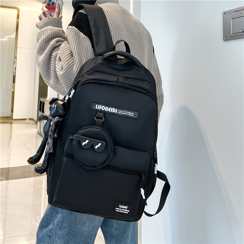 Harajuku stílusú hátizsák, 20–35L, 14 inch laptophoz, Magas minőségű kompozit anyag, Légpárnás vállpántok
