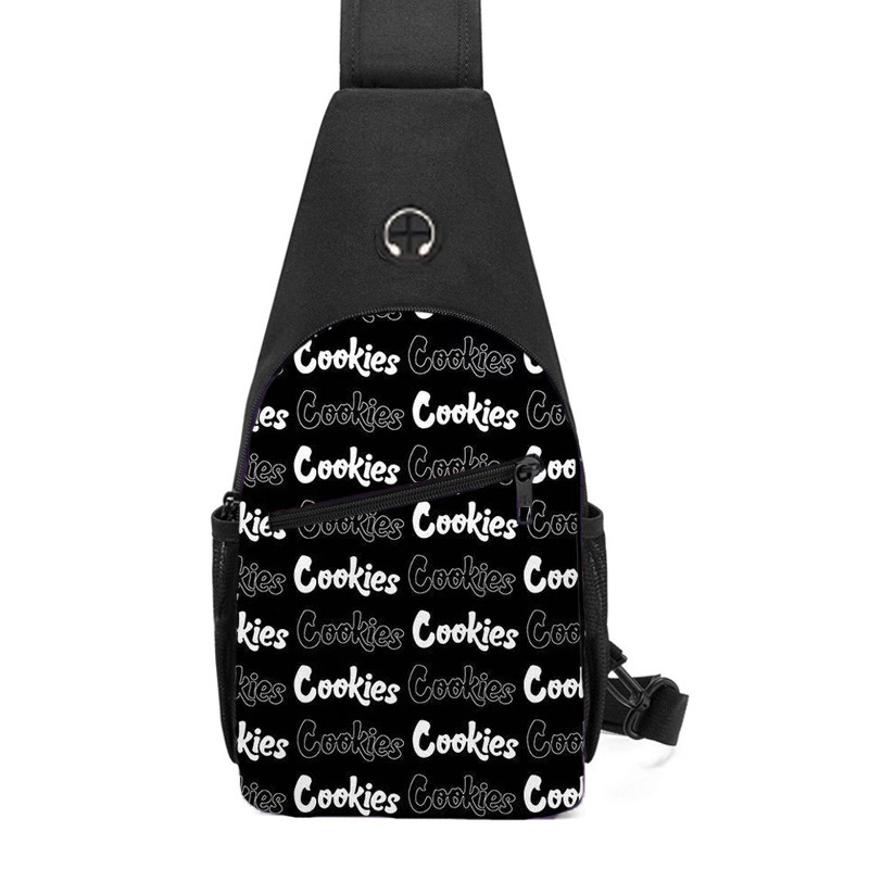 Ανδρική Τσάντα Ώμου σε Στυλ Street Trend — Υλικό Oxford cloth, Εσωτερικό Πολυεστέρας, Μοτίβο με Γράμματα