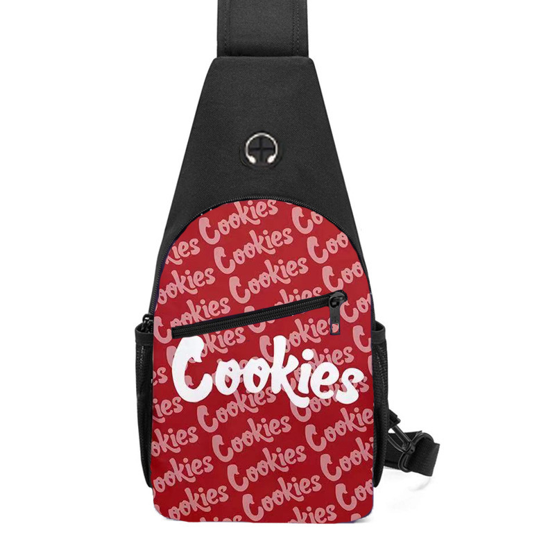 Ανδρική Τσάντα Ώμου σε Στυλ Street Trend — Υλικό Oxford cloth, Εσωτερικό Πολυεστέρας, Μοτίβο με Γράμματα