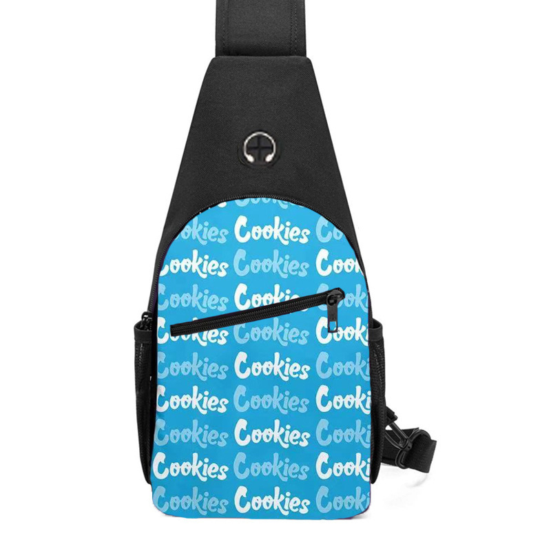 Ανδρική Τσάντα Ώμου σε Στυλ Street Trend — Υλικό Oxford cloth, Εσωτερικό Πολυεστέρας, Μοτίβο με Γράμματα