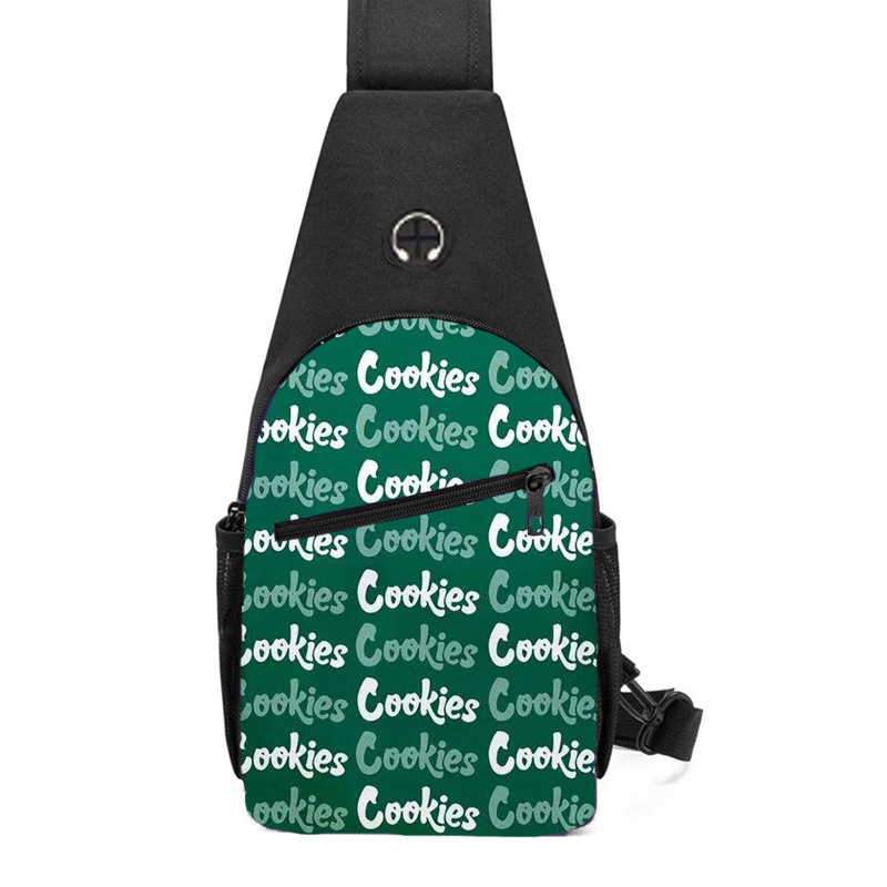 Ανδρική Τσάντα Ώμου σε Στυλ Street Trend — Υλικό Oxford cloth, Εσωτερικό Πολυεστέρας, Μοτίβο με Γράμματα