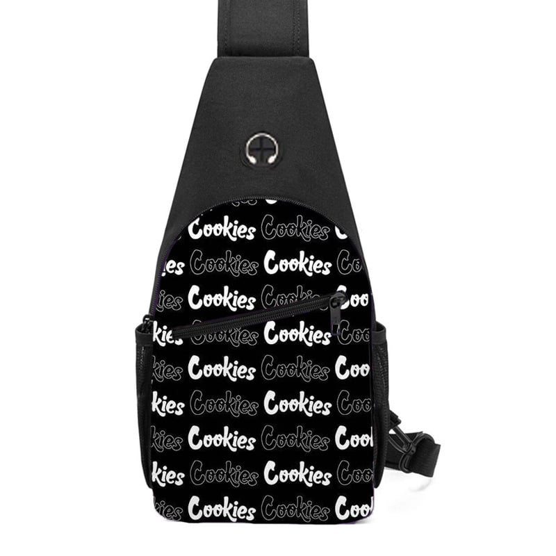 Ανδρική Τσάντα Ώμου σε Στυλ Street Trend — Υλικό Oxford cloth, Εσωτερικό Πολυεστέρας, Μοτίβο με Γράμματα