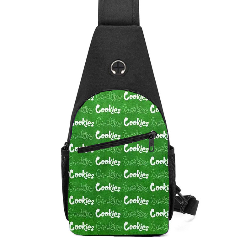 Ανδρική Τσάντα Ώμου σε Στυλ Street Trend — Υλικό Oxford cloth, Εσωτερικό Πολυεστέρας, Μοτίβο με Γράμματα