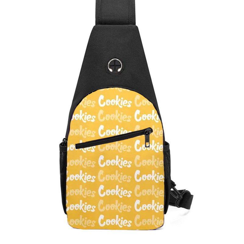 Ανδρική Τσάντα Ώμου σε Στυλ Street Trend — Υλικό Oxford cloth, Εσωτερικό Πολυεστέρας, Μοτίβο με Γράμματα