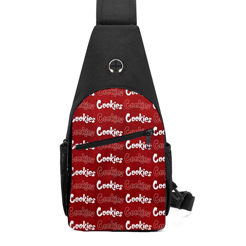 Ανδρική Τσάντα Ώμου σε Στυλ Street Trend — Υλικό Oxford cloth, Εσωτερικό Πολυεστέρας, Μοτίβο με Γράμματα