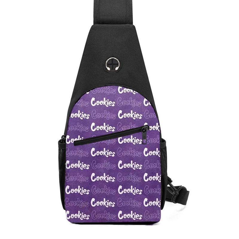 Ανδρική Τσάντα Ώμου σε Στυλ Street Trend — Υλικό Oxford cloth, Εσωτερικό Πολυεστέρας, Μοτίβο με Γράμματα