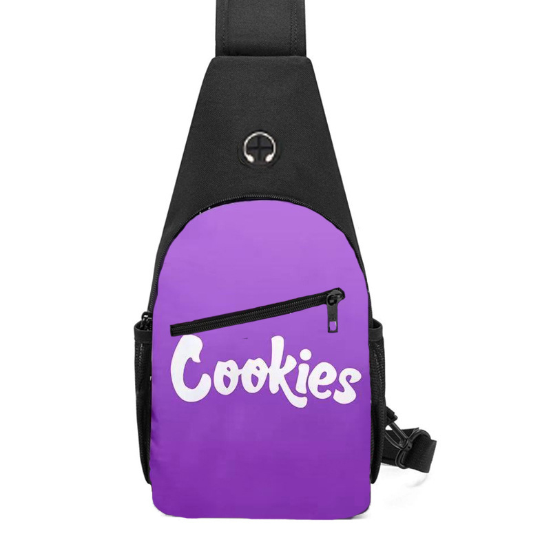 Ανδρική Τσάντα Ώμου σε Στυλ Street Trend — Υλικό Oxford cloth, Εσωτερικό Πολυεστέρας, Μοτίβο με Γράμματα