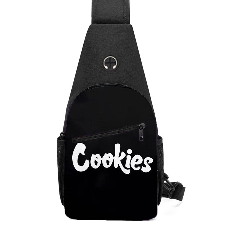 Ανδρική Τσάντα Ώμου σε Στυλ Street Trend — Υλικό Oxford cloth, Εσωτερικό Πολυεστέρας, Μοτίβο με Γράμματα