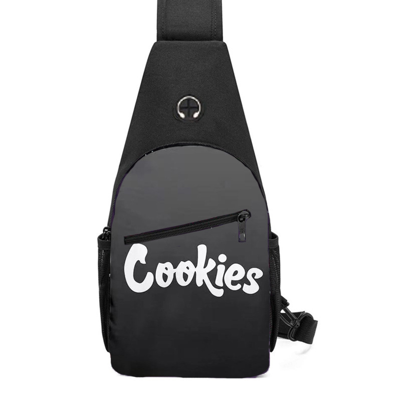 Ανδρική Τσάντα Ώμου σε Στυλ Street Trend — Υλικό Oxford cloth, Εσωτερικό Πολυεστέρας, Μοτίβο με Γράμματα