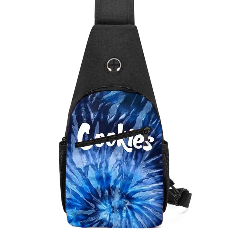 Ανδρική Τσάντα Ώμου σε Στυλ Street Trend — Υλικό Oxford cloth, Εσωτερικό Πολυεστέρας, Μοτίβο με Γράμματα