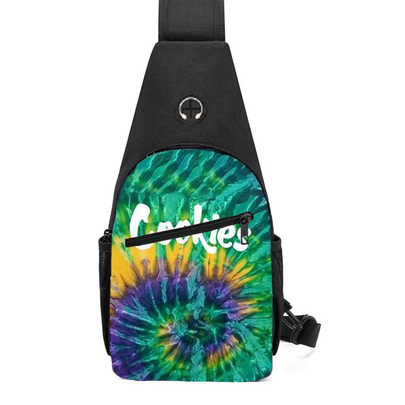 Ανδρική Τσάντα Ώμου σε Στυλ Street Trend — Υλικό Oxford cloth, Εσωτερικό Πολυεστέρας, Μοτίβο με Γράμματα