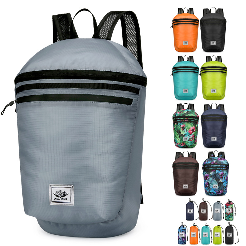 Unisex νάιλον αθλητικό σακίδιο, μονόχρωμο, αναπνεύσιμο, καμπύλες ιμάντες ώμου