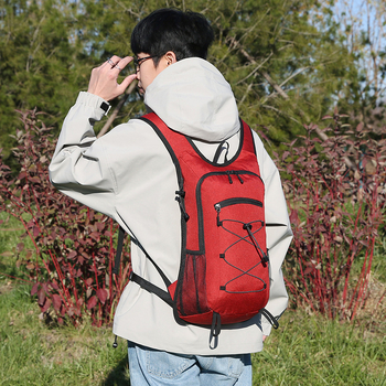 Σακίδιο πεζοπορίας με πτυσσόμενο σχεδιασμό, ελαφρύ και ανθεκτικό, εξωτερικό ύφασμα Oxford, επένδυση πολυεστέρα, καμπύλοι ιμάντες ώμου