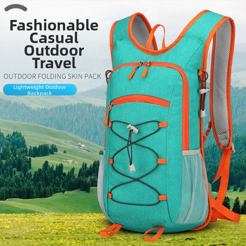 Σακίδιο πεζοπορίας με πτυσσόμενο σχεδιασμό, ελαφρύ και ανθεκτικό, εξωτερικό ύφασμα Oxford, επένδυση πολυεστέρα, καμπύλοι ιμάντες ώμου