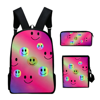 Σετ παιδικής σχολικής τσάντας από πολυεστέρα με εργονομικό πίσω πάνελ για μείωση βάρους, αναπνεύσιμο, αδιάβροχο και ανθεκτικό, χωρητικότητα κάτω από 20 λίτρα, με μοτίβα anime καρτούν, περιλαμβάνει θήκη μολυβιών