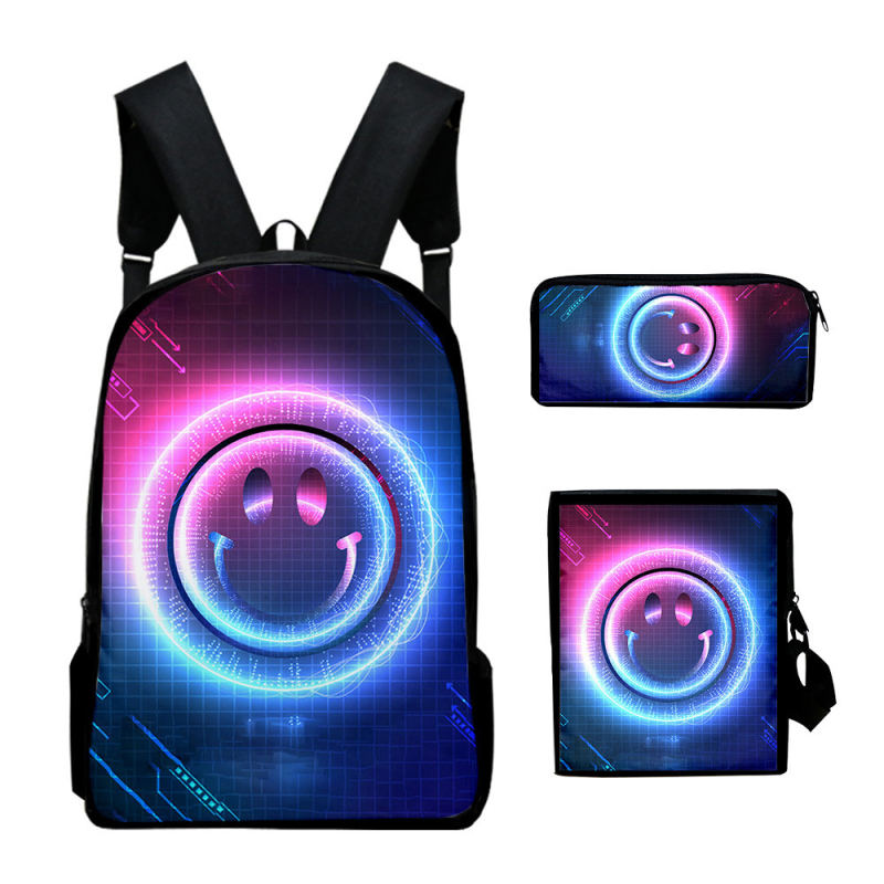 Σετ παιδικής σχολικής τσάντας από πολυεστέρα με εργονομικό πίσω πάνελ για μείωση βάρους, αναπνεύσιμο, αδιάβροχο και ανθεκτικό, χωρητικότητα κάτω από 20 λίτρα, με μοτίβα anime καρτούν, περιλαμβάνει θήκη μολυβιών