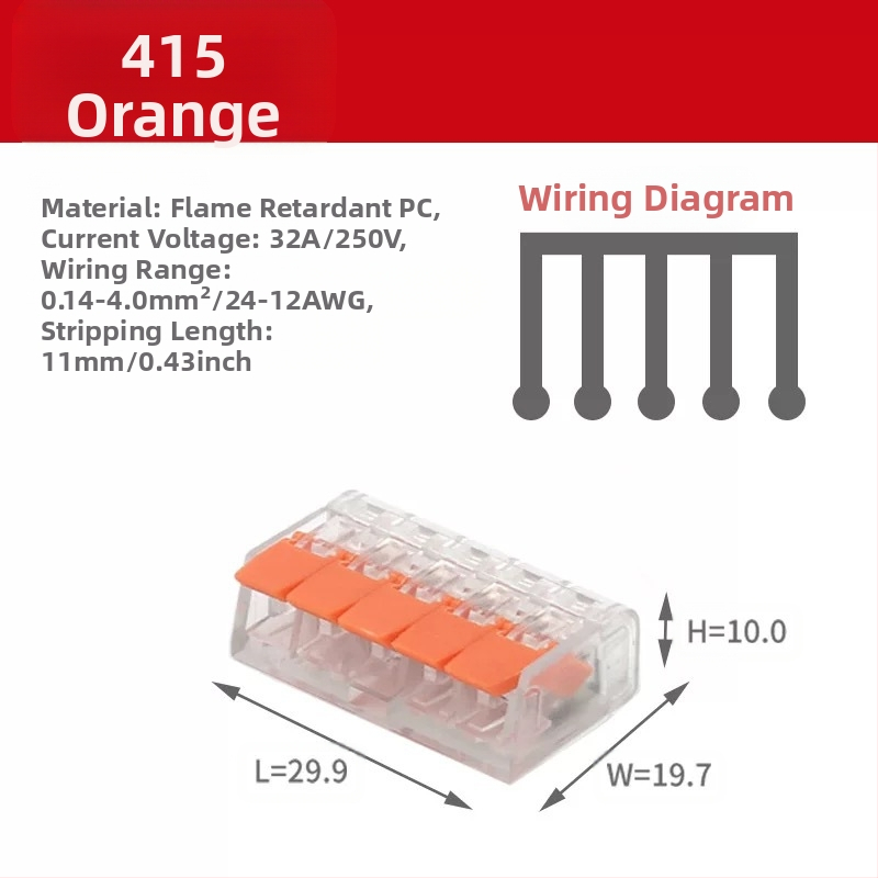 KV-412 Комплект от 75 клеми за бързо свързване на проводници