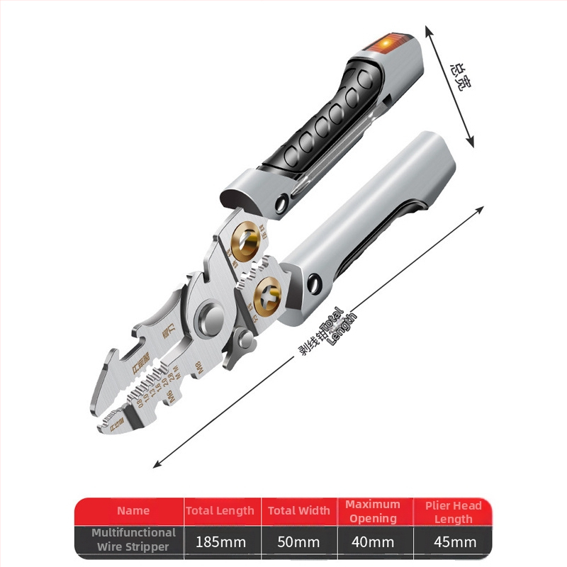 Z Мултифункционален електрически тестер-пен със щипки за обелване на кабели | Тегло 0.2