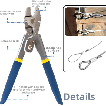 Aliuminio 8 formos krimpavimo įrankis vielos lynui, darbo taupymas, M2.0