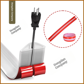 Λωρίδα προστασίας καλωδίων από καουτσούκ, αυτοκόλλητη μόνωση δαπέδου, κανάλι διαχείρισης οικιακών καλωδίων, παχυσμένη και ευρύτερη, σχήματος D, Προέλευση Χεμπέ Ξίνγκταϊ