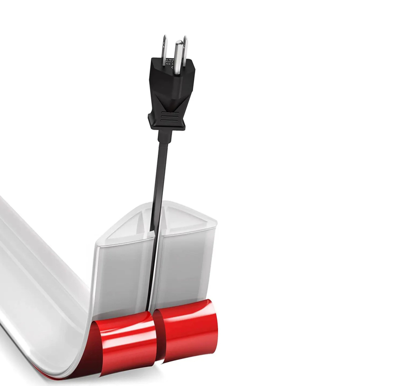 Λωρίδα προστασίας καλωδίων από καουτσούκ, αυτοκόλλητη μόνωση δαπέδου, κανάλι διαχείρισης οικιακών καλωδίων, παχυσμένη και ευρύτερη, σχήματος D, Προέλευση Χεμπέ Ξίνγκταϊ