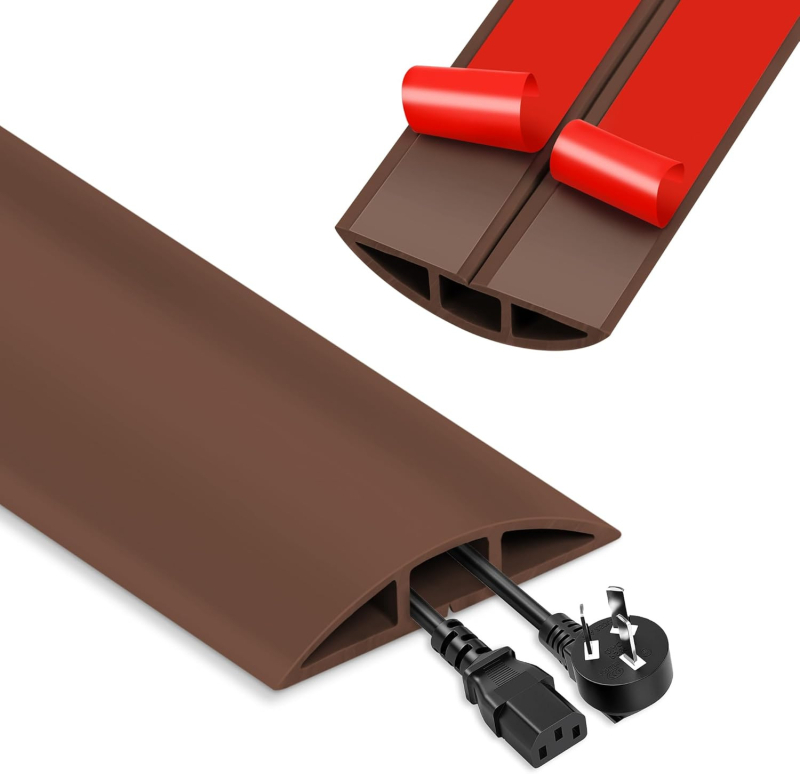 Λωρίδα προστασίας καλωδίων από καουτσούκ, αυτοκόλλητη μόνωση δαπέδου, κανάλι διαχείρισης οικιακών καλωδίων, παχυσμένη και ευρύτερη, σχήματος D, Προέλευση Χεμπέ Ξίνγκταϊ