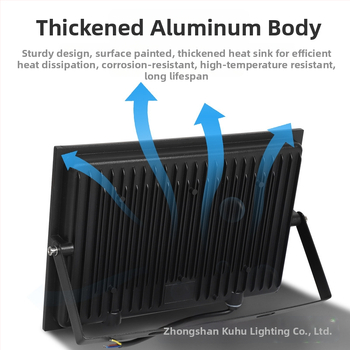 Keret nélküli LED reflektor kültéri világításhoz, 50W/100W/200W, IP65, 220V, alumínium ház