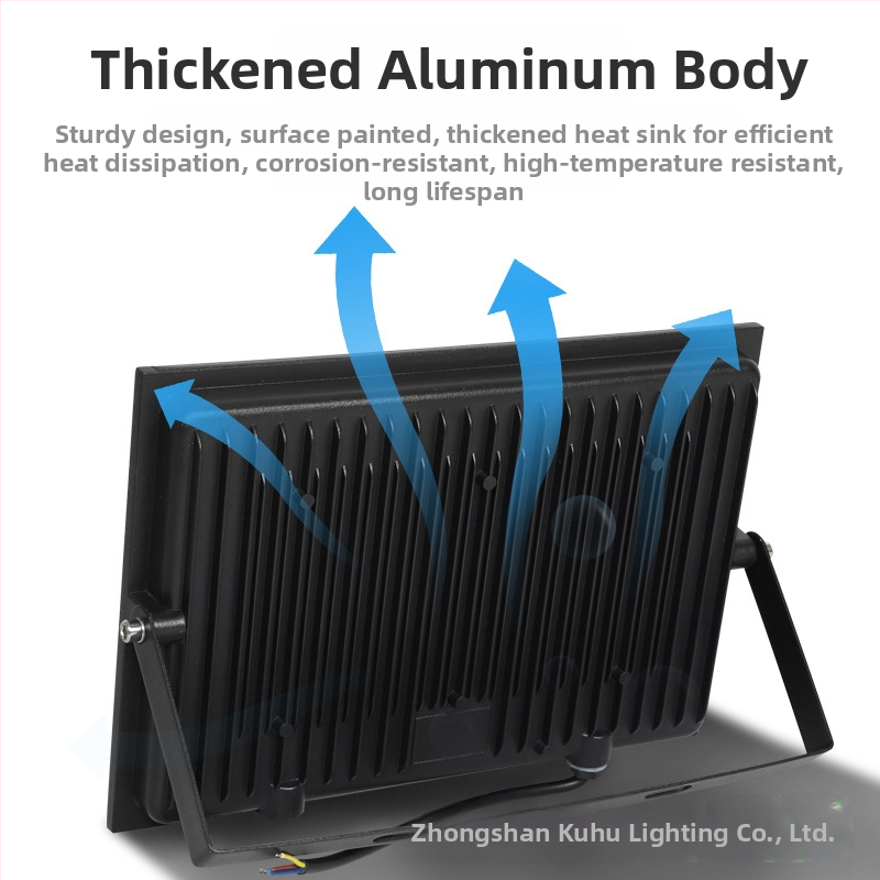 LED прожектор за външно осветление без рамка, 50W/100W/200W, IP65, 220V, алуминиев корпус