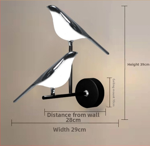 Λάμπα τοίχου LED με ακρυλική σκιά και ακρυλικό σώμα, τάση ≤36V
