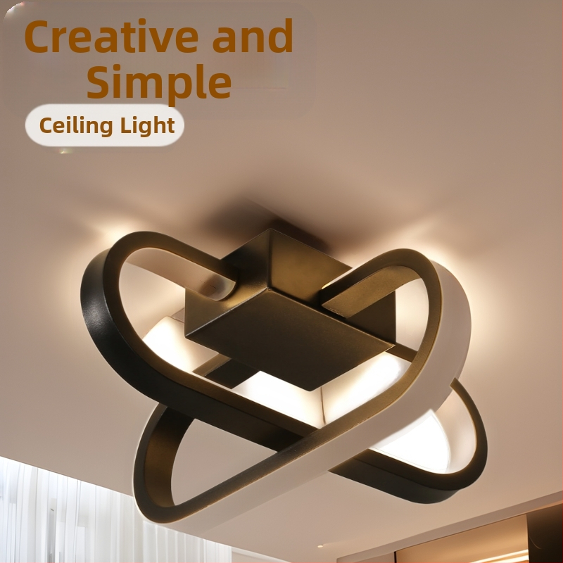 Φωτιστικό οροφής σε σκανδιναβικό στυλ με LED, 220V, κατάλληλο για διαδρόμους και είσοδους, μεταλλικό σώμα με ABS σκιά.