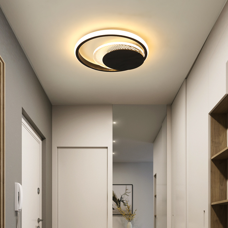 Φωτιστικό οροφής σε σκανδιναβικό στυλ με LED, 220V, κατάλληλο για διαδρόμους και είσοδους, μεταλλικό σώμα με ABS σκιά.