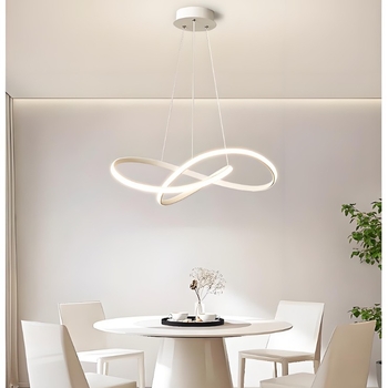 LED οροφής φωτιστικό, δαχτυλιοειδές σε ιταλικό μινιμαλιστικό στυλ, μοντέρνος και απλός σχεδιασμός; αλουμινένιο σώμα, σκιά από σιλικόνη; 110–220V; CRI ≥90; κάλυψη φωτισμού 10–15㎡; κατάλληλο για υπνοδωμάτιο και εστιατόριο