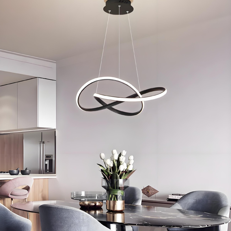 LED οροφής φωτιστικό, δαχτυλιοειδές σε ιταλικό μινιμαλιστικό στυλ, μοντέρνος και απλός σχεδιασμός; αλουμινένιο σώμα, σκιά από σιλικόνη; 110–220V; CRI ≥90; κάλυψη φωτισμού 10–15㎡; κατάλληλο για υπνοδωμάτιο και εστιατόριο