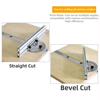 Enlightenment Μεγάλος γωνιακός οδηγός ώθησης για ξυλουργική – Ατσάλι, κατάλληλο για τραπεζοπριόνι και κυκλικό πριόνι με λωρίδες