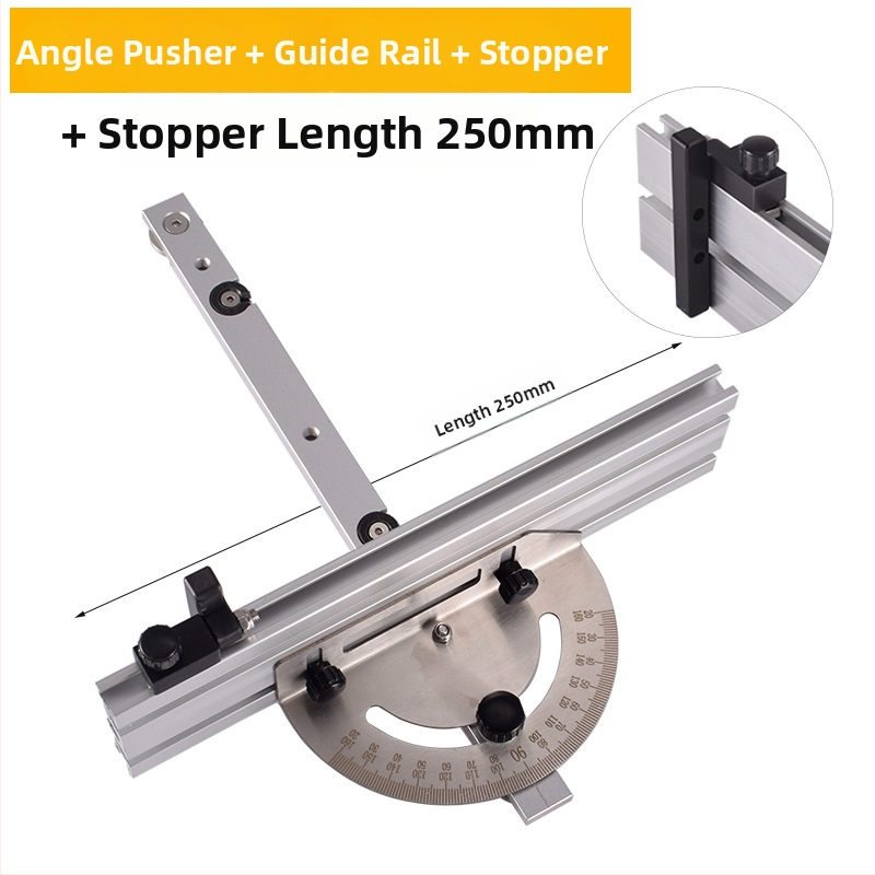 Enlightenment Μεγάλος γωνιακός οδηγός ώθησης για ξυλουργική – Ατσάλι, κατάλληλο για τραπεζοπριόνι και κυκλικό πριόνι με λωρίδες