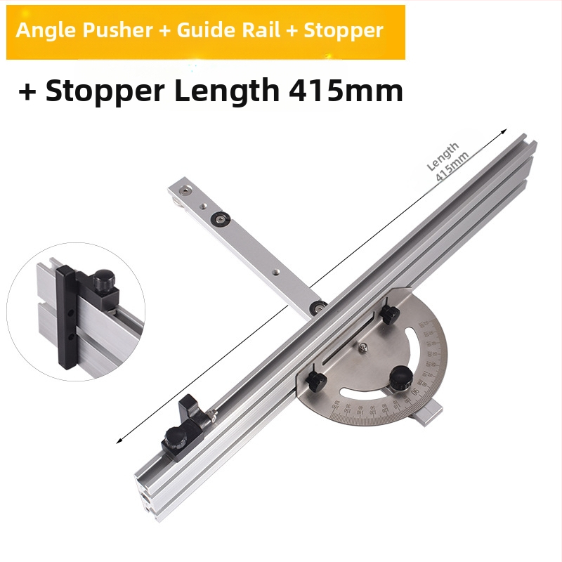 Enlightenment Μεγάλος γωνιακός οδηγός ώθησης για ξυλουργική – Ατσάλι, κατάλληλο για τραπεζοπριόνι και κυκλικό πριόνι με λωρίδες