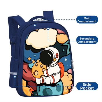 Раница за ученици от началното училище, нейлон, дишаща, водоустойчива, износоустойчива, аниме принт, намалява натоварването