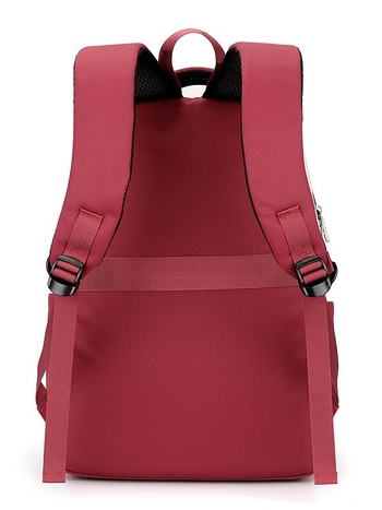 Σχολική τσάντα πλάτης για μαθητές: νάιλον, αδιάβροχη, χωρητικότητα έως 20 л, συμβατή με 14 ιντσών φορητό, μοτίβο με γράμματα, καμπύλοι ιμάντες