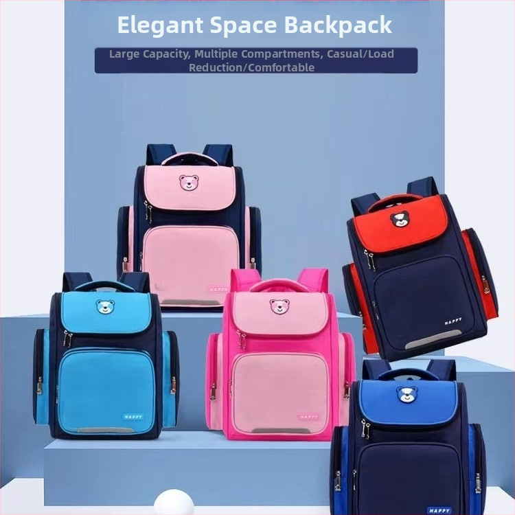 Ruksak s vesmirsko temom za osnovnoškolce, poliesterski, prozračan i vodootporan, zakrivljene naramenice za ublažavanje tereta